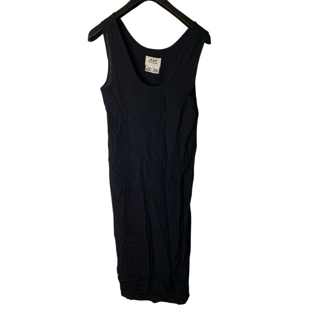 Flax by Jeanne Engelhart black dress women's size small